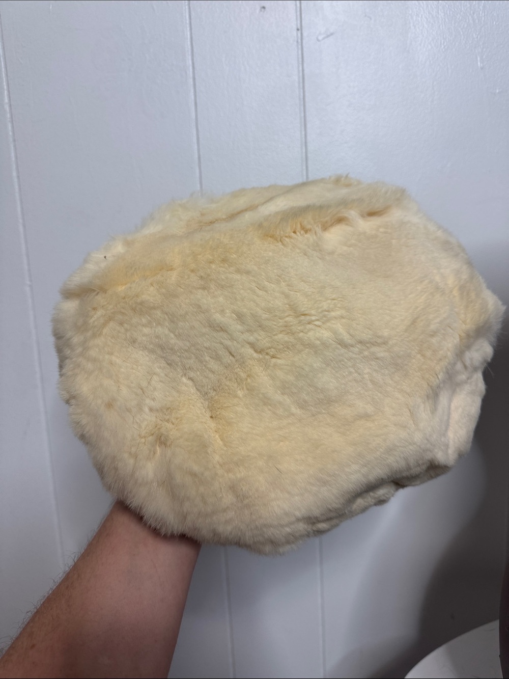 Vintage cream fur hat - Picture 4 of 6